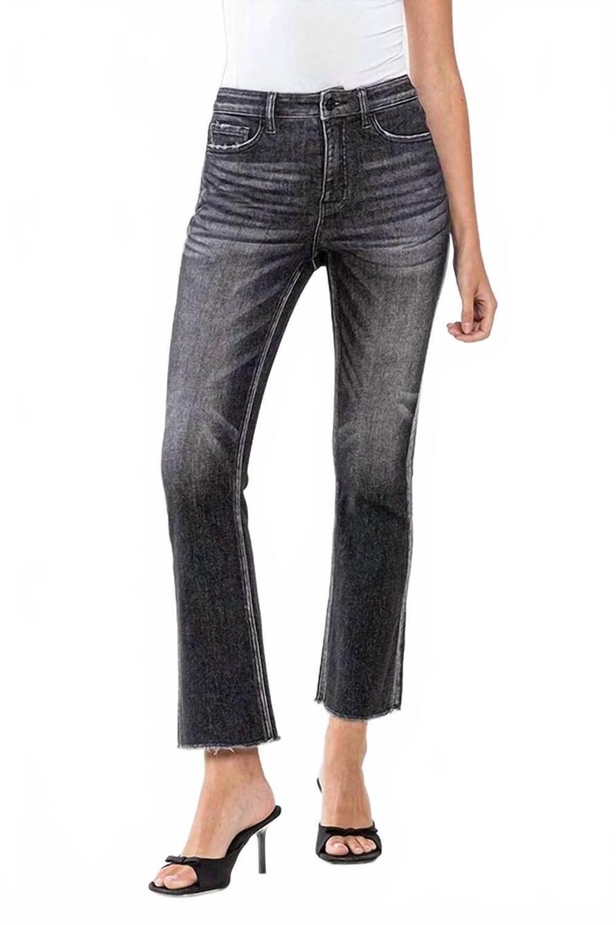 NEW LOVERVET kick flare denim jeans in perfect black